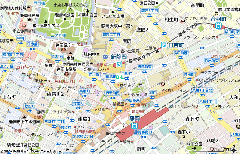 眼鏡市場静岡本(00344)付近の地図